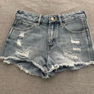 Bullhead Denim Co high-rise denim shorts